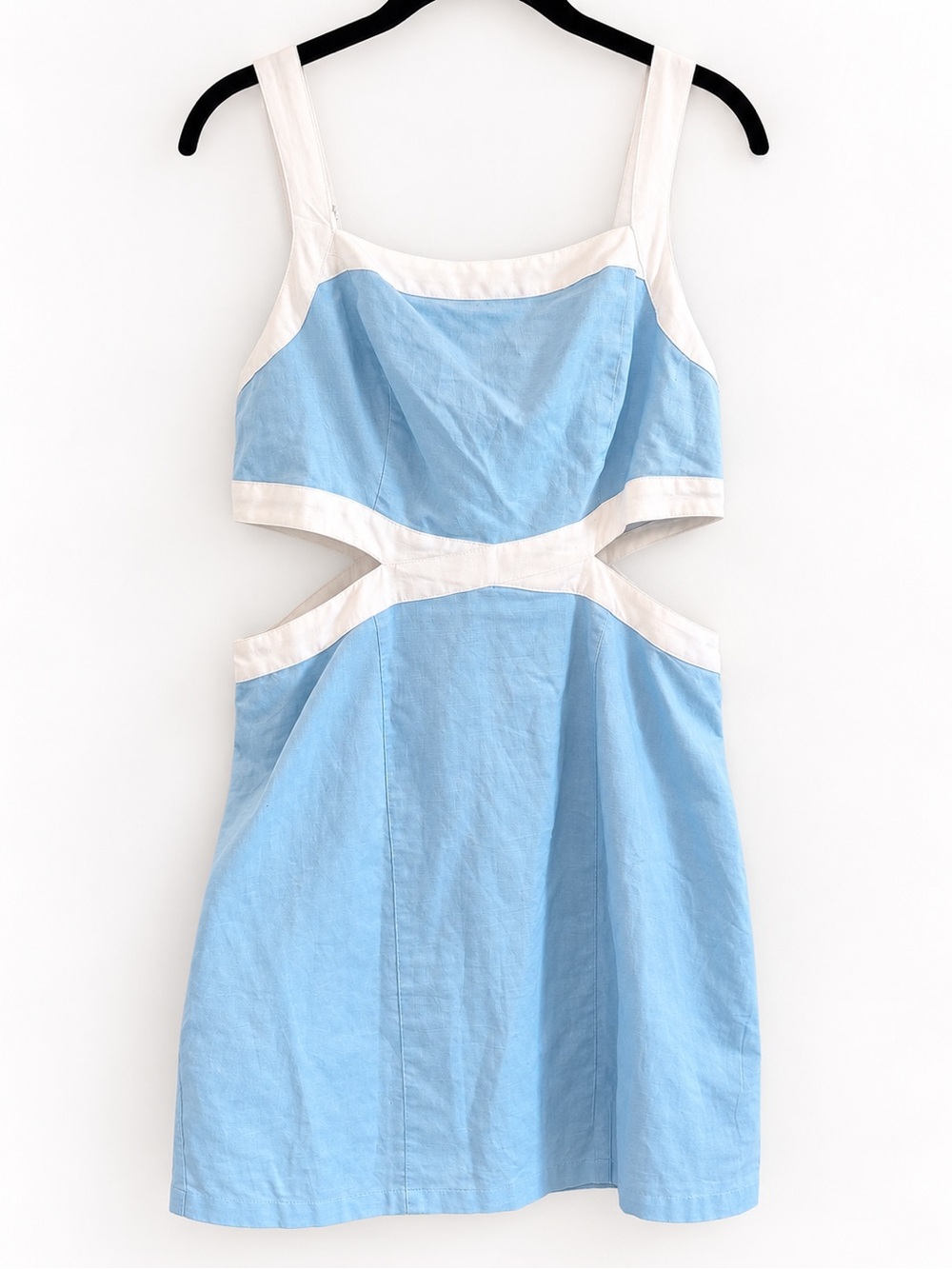 MINKPINK Sky Blue and White Cutout Mini Dress - Picture 3 of 5